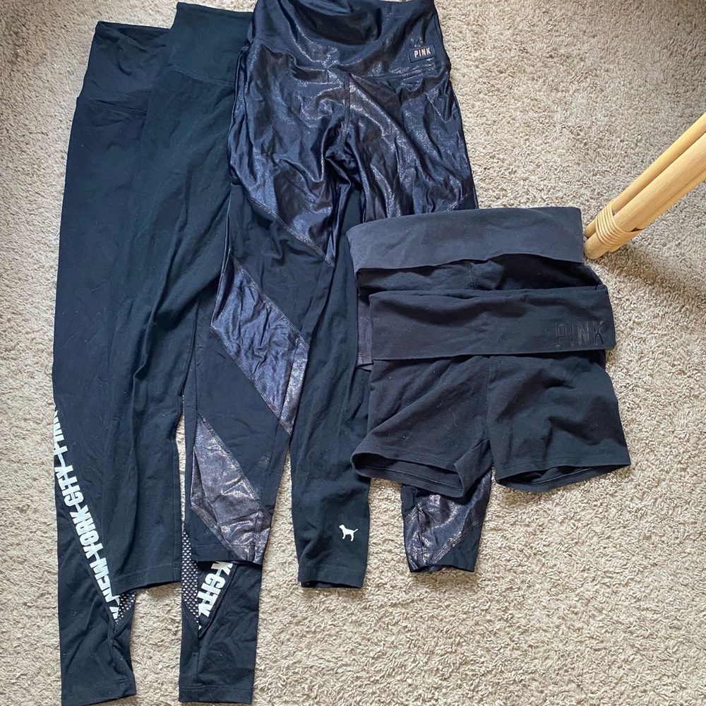 Victoria’s Secret PINK ultimate leggings and yoga shorts bundle